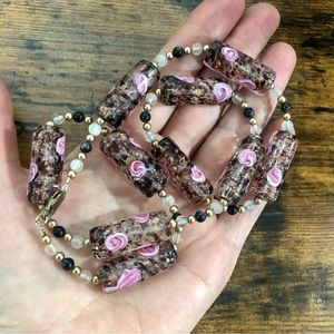 Venetian style glass necklace